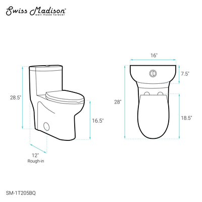 Sublime One-Piece Elongated Dual-Flush Toilet in Bisque 1.1/1.6 gpf