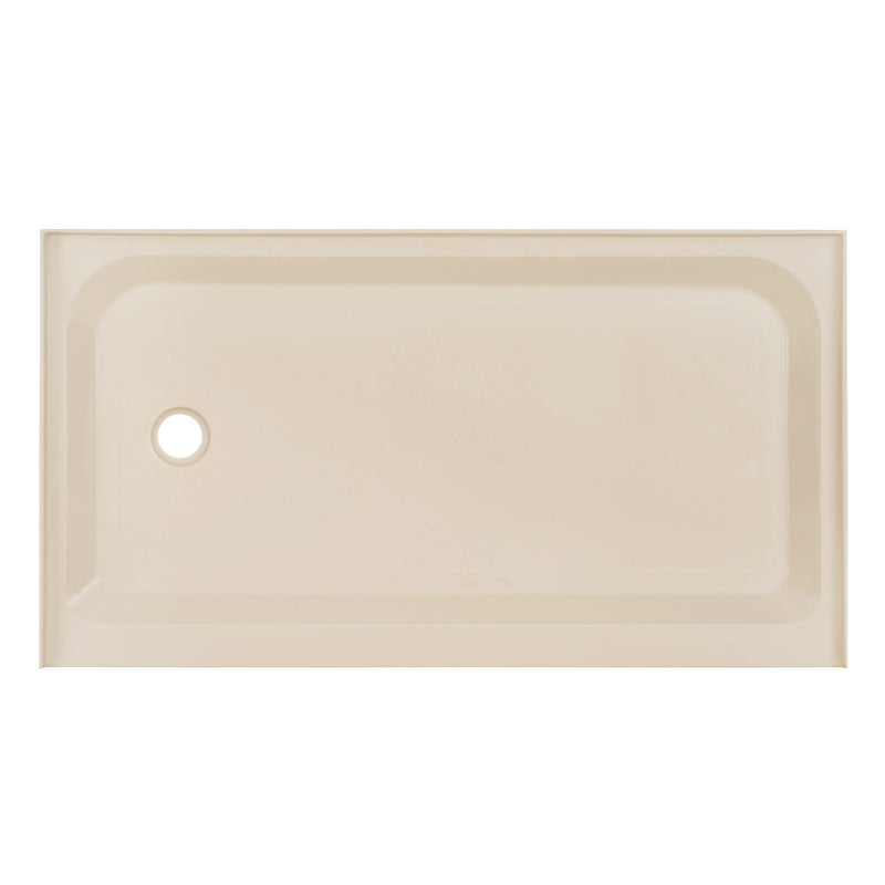 Voltaire 60" x 36" Single-Threshold, Left-Hand Drain, Shower Base in Biscuit