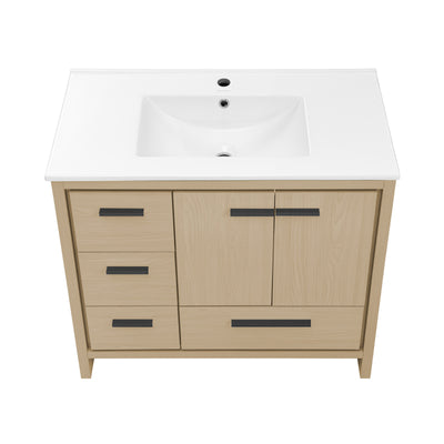 Virage 36" Freestanding, Bathroom Vanity in Oak