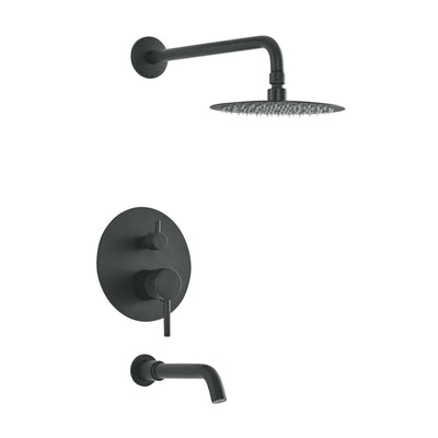 Ivy Single-Handle 1-Spray Tub and Shower Faucet in Matte Black (Valve Included)