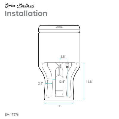 Carre One-Piece Square Toilet Dual-Flush 1.1/1.6 gpf with 10" Rough-In