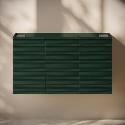 Cascade 36" Wall-Mounted Bathroom Vanity Cabinet without Top in Green Oak