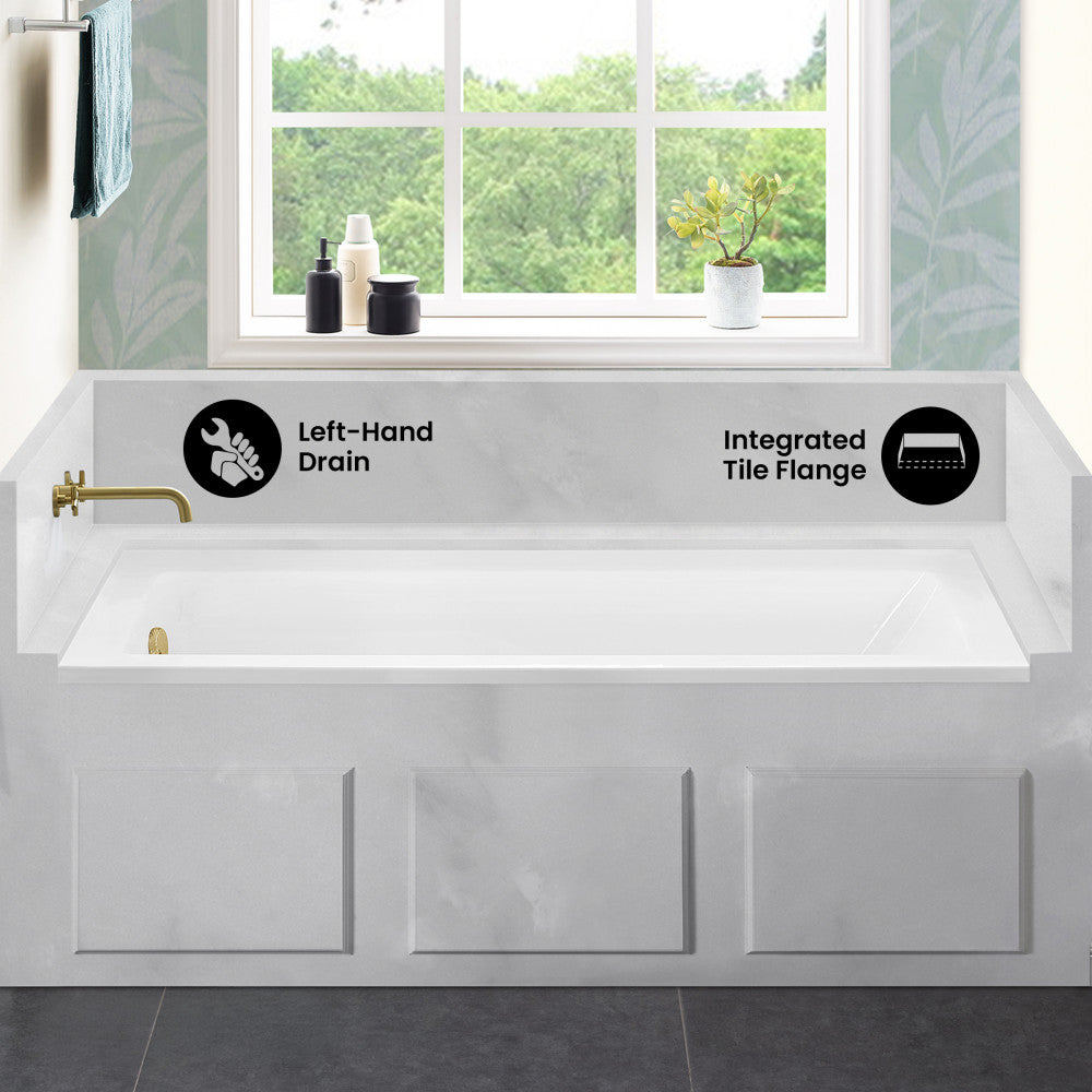 Voltaire 60" x 32" Left-Hand Drain Alcove Bathtub