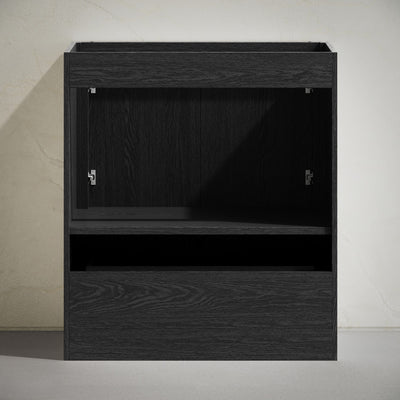 Virage 30" Freestanding Bathroom Vanity in Black Oak without Sink Top