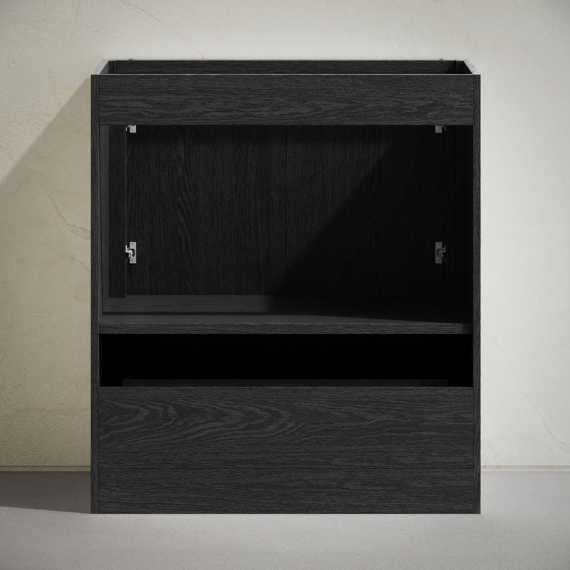Virage 30" Freestanding Bathroom Vanity in Black Oak without Sink Top