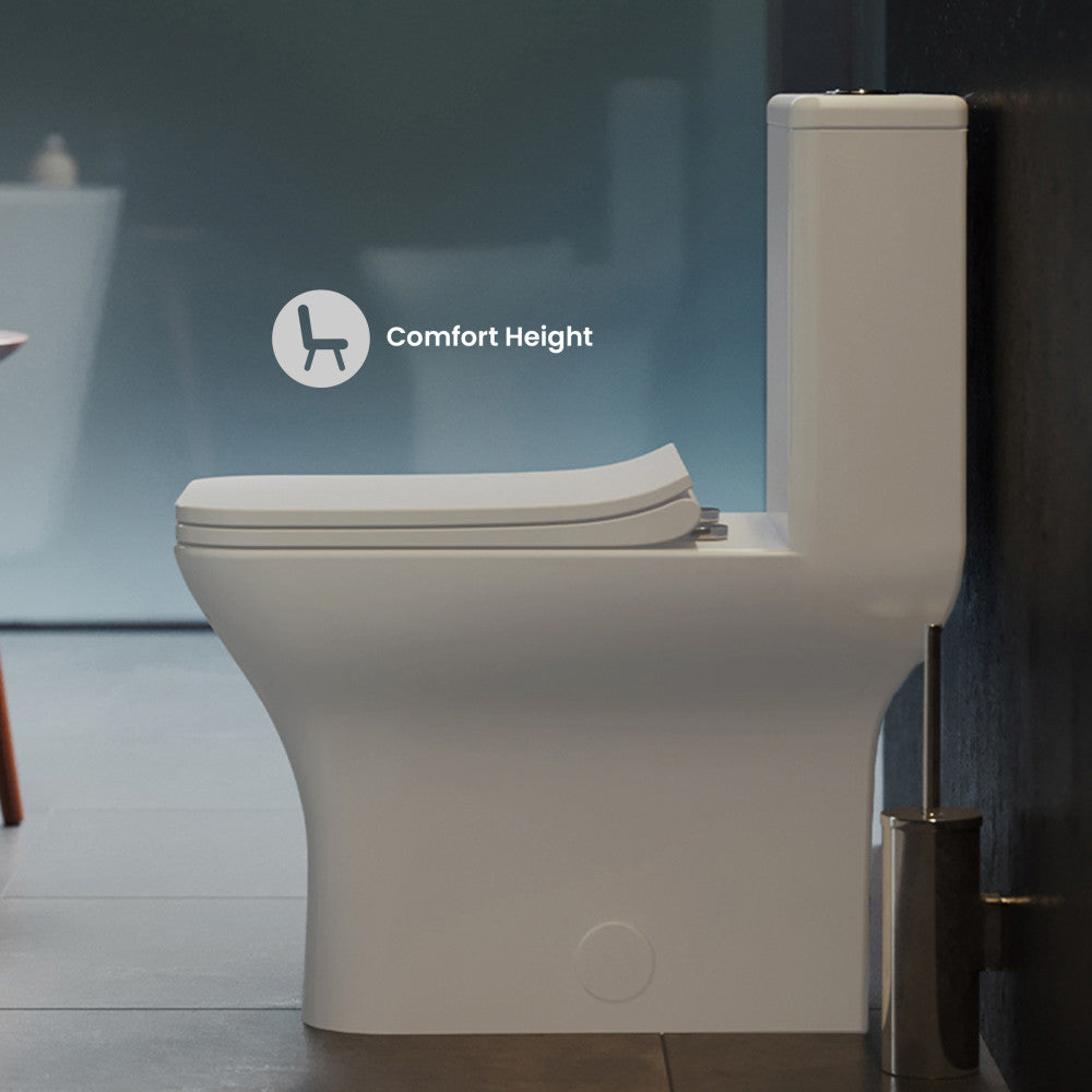 Carre One-Piece Square Toilet Dual-Flush 1.1/1.6 gpf – Swiss