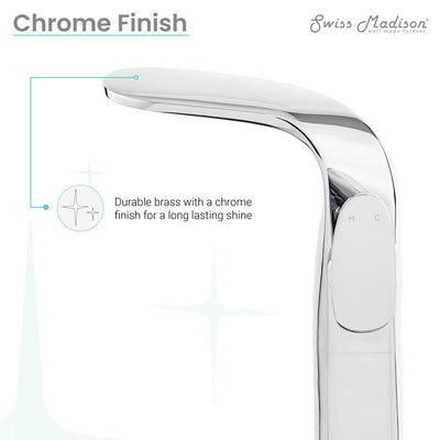 Chateau Single Hole, Single-Handle, Bathroom Faucet in Chrome