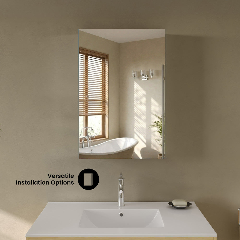 Cache 20 x 30 Rectangle Recessed/Wall Mount Medicine Cabinet with Mirrored Sides