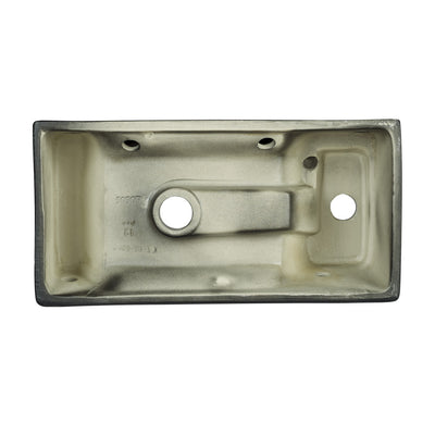 Voltaire 19.5 x 10 Rectangular Ceramic Wall Hung Sink with Left Side Faucet Mount, Matte Black