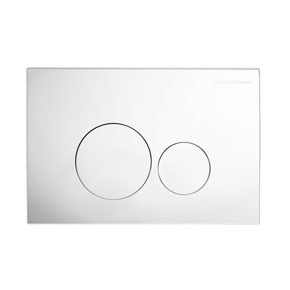 Monaco Wall Mount Actuator Flush Push Button Plate in Polished Chrome