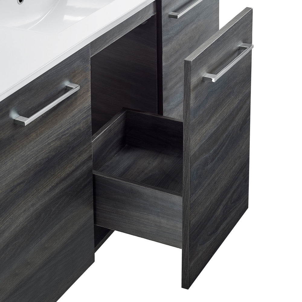 Annecy 48" Freestanding Bathroom Vanity in Black Walnut with Sink Top