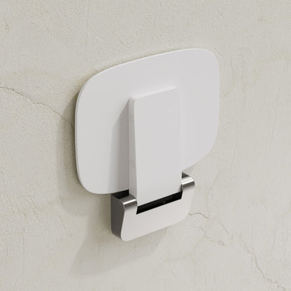 Auvergne 14" x 11" Folding Wall-Mounted Shower Seat in Glossy White