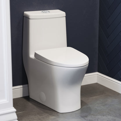 Sublime II One-Piece 12" Rough-in 1.1/1.6 GPF Dual Top Flush Round Compact Toilet in Glossy White (6 - Pack)