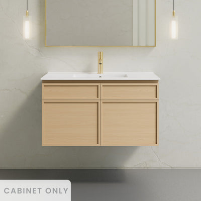 St. Tropez 36" Wall-Mounted Bathroom Vanity Cabinet without Top in Natural Oak