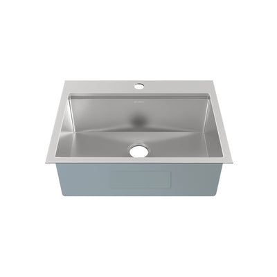 Ravi Single Basin 30 x 22 Topmount Kitchen Workstation Sink