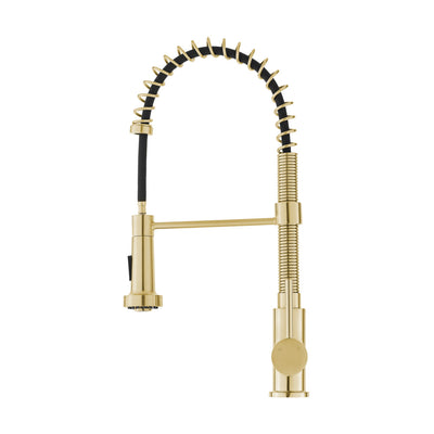 Nouvet Single Handle, Pull-Down Kitchen Faucet in Brushed Gold