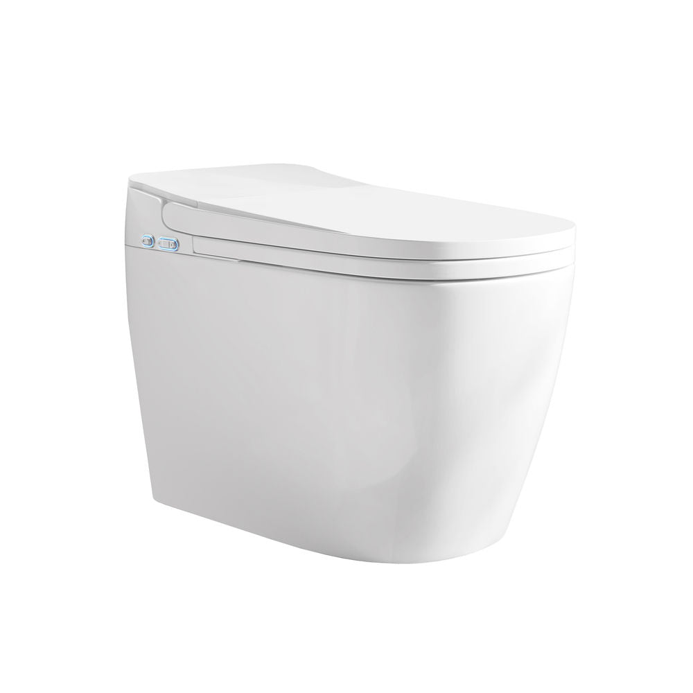 Avancer One Piece Smart Toilet 1.28 GPF in Glossy White with Heated Bidet, Air Drying, Night Light, Foot Sensor