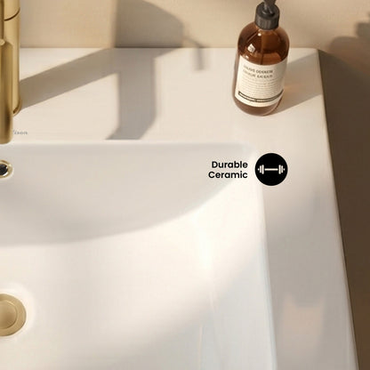 24" Ceramic Vanity Top with Single Faucet Hole