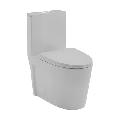 St. Tropez One-Piece Elongated Toilet Vortex™ Dual-Flush 1.1/1.6 gpf in Matte Gray