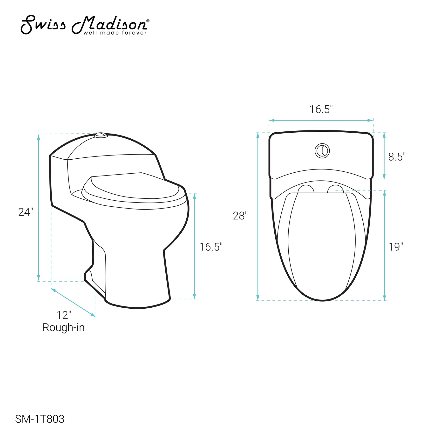 Château One-Piece Elongated Toilet Dual-Flush 1.1/1.6 gpf – Swiss ...