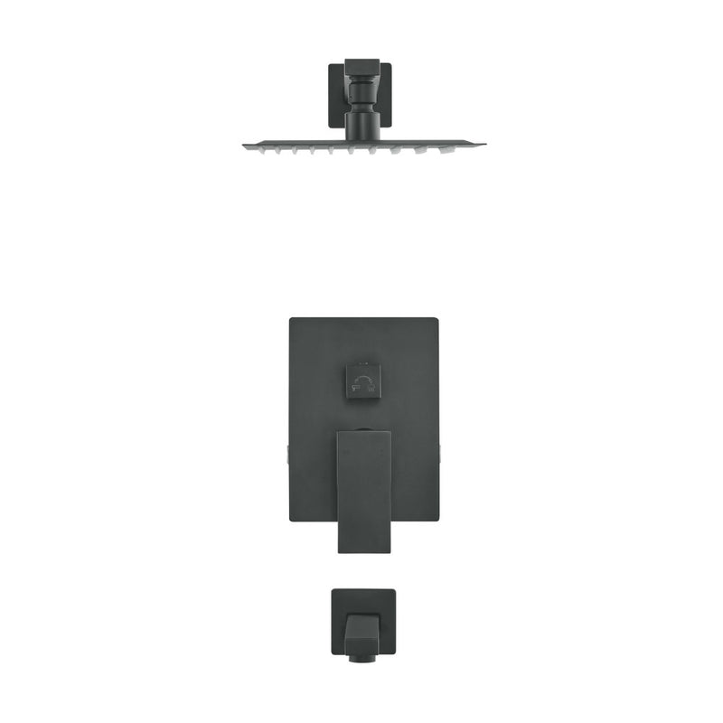 Concorde Single-Handle 1-Spray Tub and Shower Faucet in Matte Black (Valve Included)