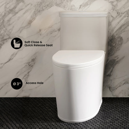 Beau One-Piece Elongated Toilet Dual-Flush 1.1/1.6 gpf
