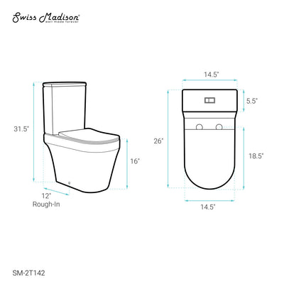 Lamarck Two-Piece Elongated Toilet Dual-Flush 1.1/1.6 gpf