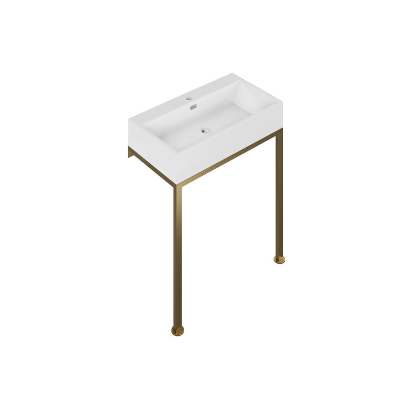 Concorde 30" Rectangle Console Sink with Brushed Gold Legs