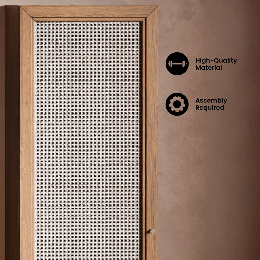 Classe 15.5 x 15 x 60 Freestanding Linen Cabinet in Toppan Oak