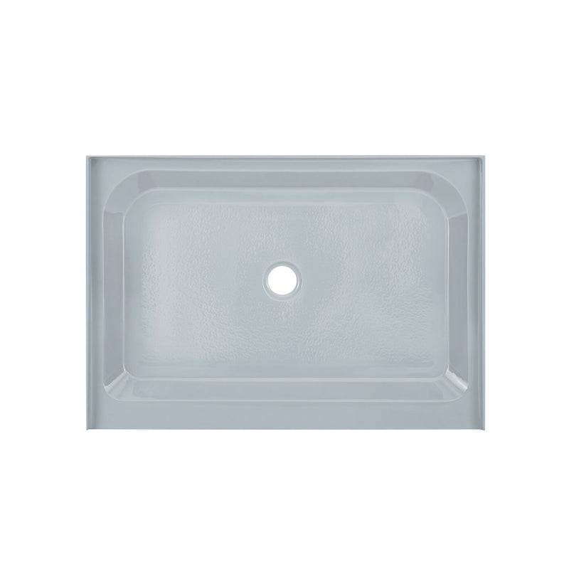 Voltaire 48" x 36" Single-Threshold, Center Drain, Shower Base in Grey