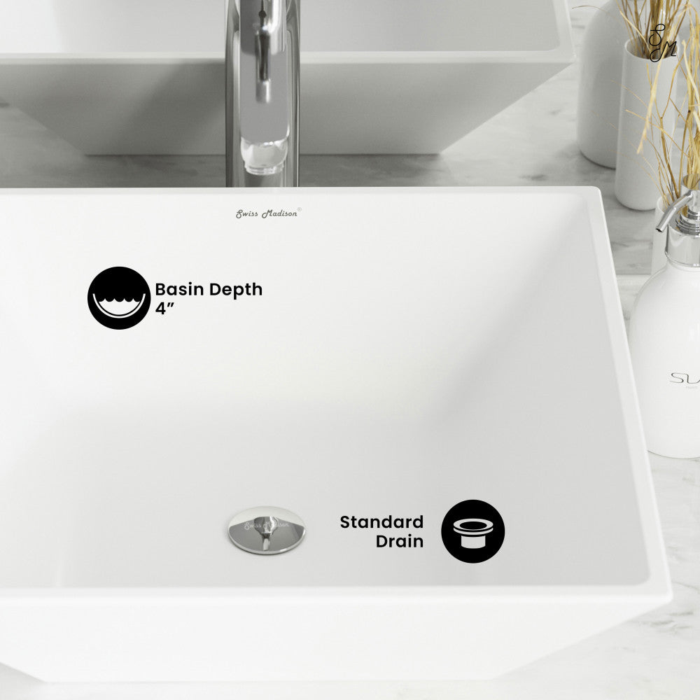 St. Tropez Square Ceramic Vessel Sink