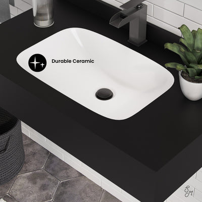 Avancer 36'' Wall Mount Sink In Black Marquina