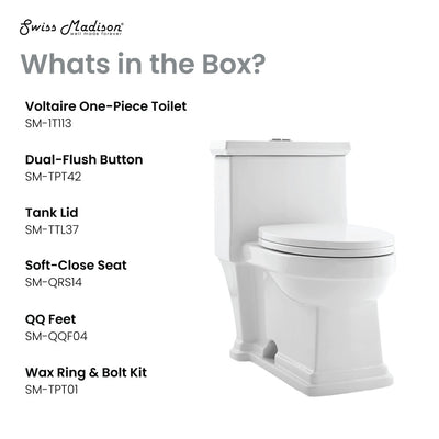 Voltaire One-Piece Elongated Toilet Dual-Flush 1.1/1.6 gpf