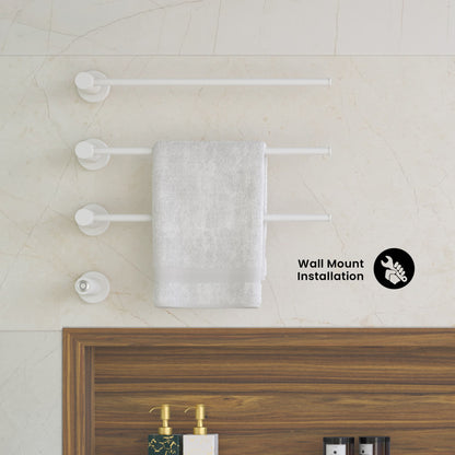 Claire 3-Bar Electric Towel Warmer in Matte White