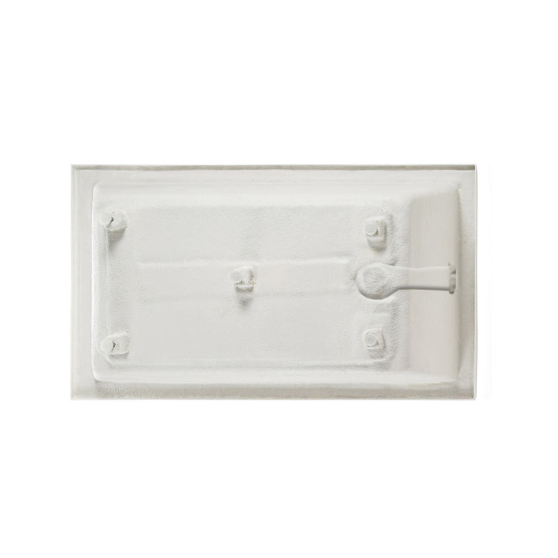 Voltaire 54 x 30 Right Drain Soaking Alcove Bathtub in Glossy White with Integrated Overflow, Drain Included