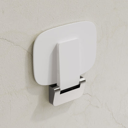 Auvergne 14" x 11" Folding Wall-Mounted Shower Seat in Glossy White