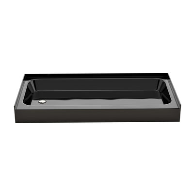 Voltaire 60 x 30 Shower Pan Base with Left Drain in Glossy Black