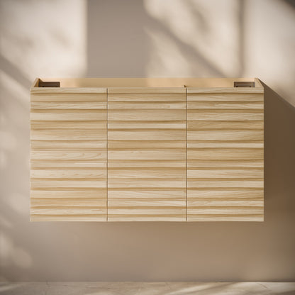 Cascade 36" Wall-Mounted Bathroom Vanity Cabinet without Top in Natural Oak