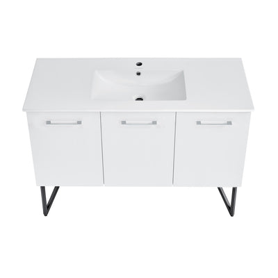 Annecy 48" Freestanding Bathroom Vanity in White with Sink Top