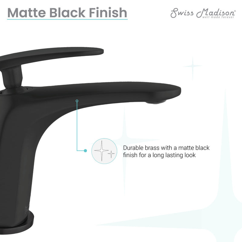 Sublime Single Hole, Single-Handle, Bathroom Faucet in Matte Black