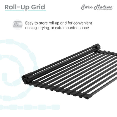 17" x 13" Kitchen Sink Grid, Black