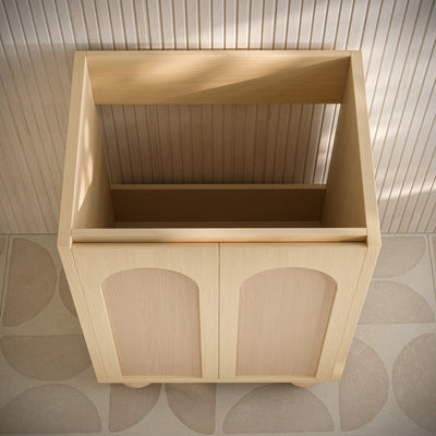 Plaisir II 24" Freestanding Bathroom Vanity Cabinet without Top in Natural Oak