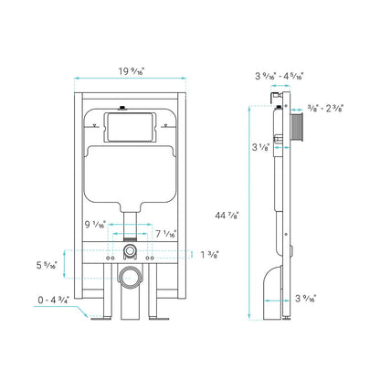 Pur Smart Wall-Hung Bidet Toilet with Matte White Actuator