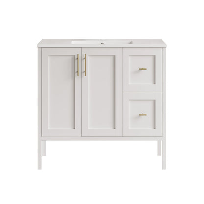 Forme 36" Modular Freestanding Bathroom Vanity with Sink Top in White