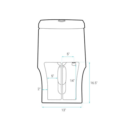 Virage One Piece Elongated Dual Flush Toilet 1.1/1.6 gpf in Bisque