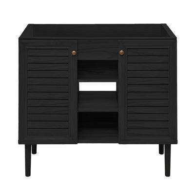 Bron 36" Freestanding Bathroom Vanity Cabinet without Top in Black Oak