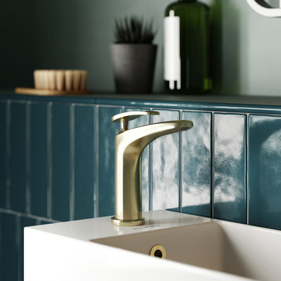 Sublime Single Hole, Single-Handle, Bathroom Faucet in Brushed Gold