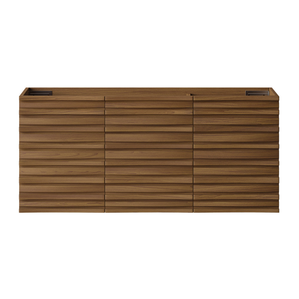 Cascade 48" Wall-Mounted Bathroom Vanity Cabinet without Top in Brown Oak