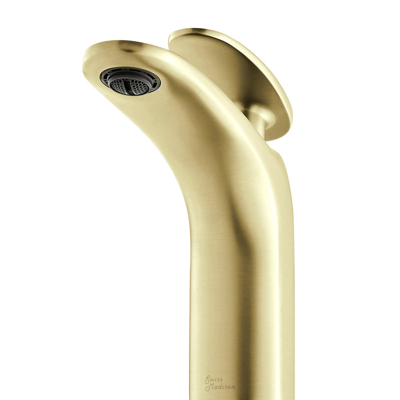 Sublime Single Hole, Single-Handle, Bathroom Faucet in Brushed Gold