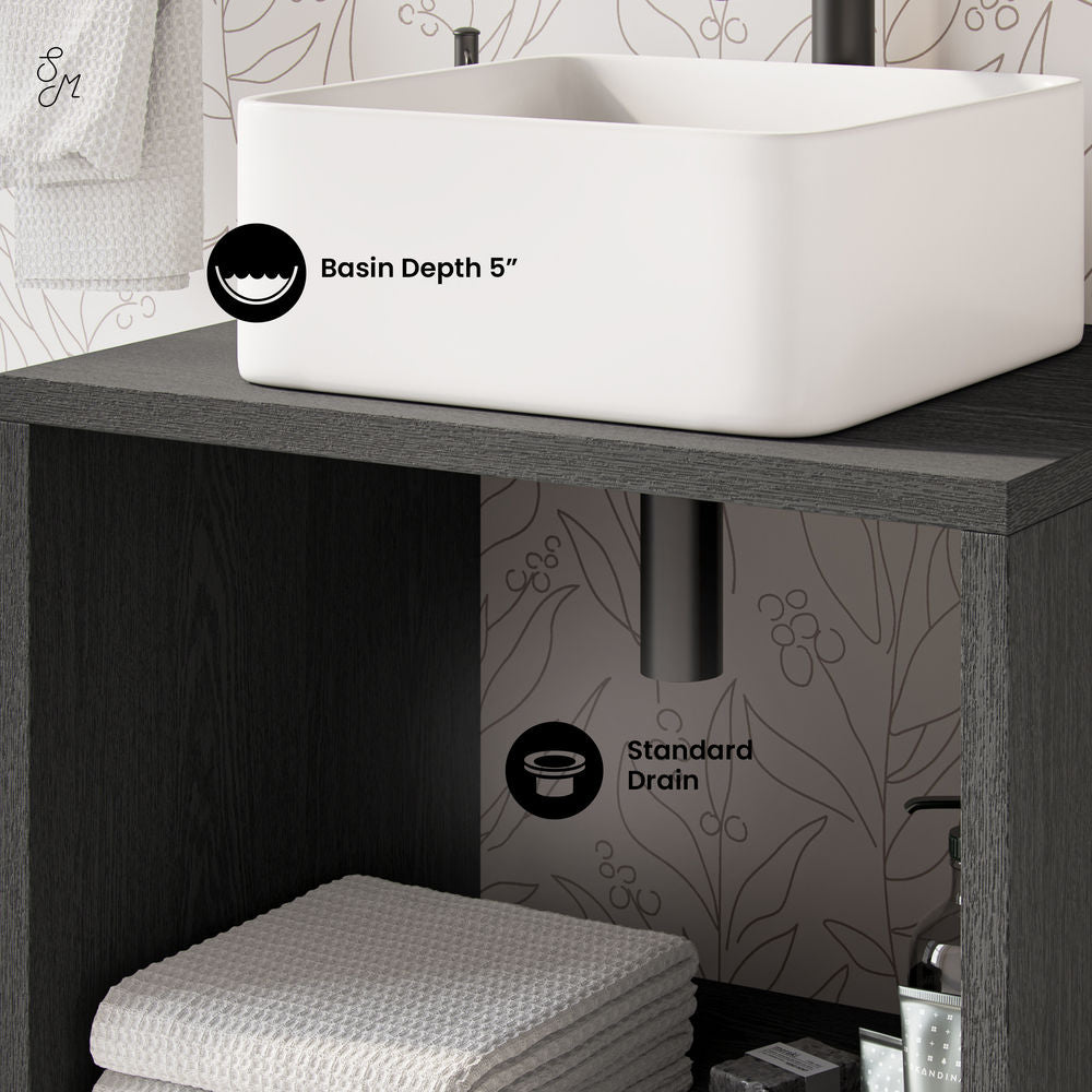 Concorde 24'' Wall-Hung Vanity In Black